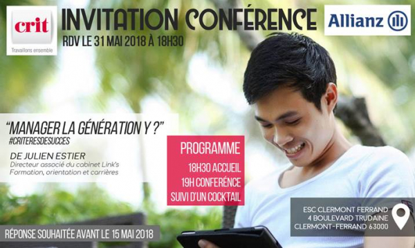Invitation Conférence "Manager la Génération Y"