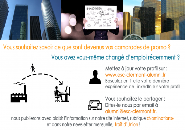 Vous souhaitez savoir ce que sont devenus vos camarades de promo ? 