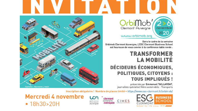 Conférence OrbiMob' : Transformer la mobilité, tous impliqués !