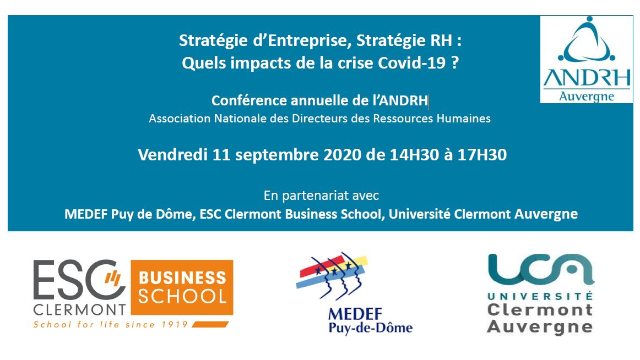 Conférence ANDRH - Stratégie d'Entreprise, Stratégie RH : Quels impacts de la crise Covid19 ?