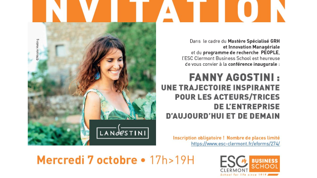 Conférence inaugurale du MS GRH & IM le 7 Octobre avec Fanny Agostini