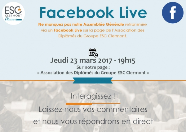 [Facebook Live] Retransmission en direct de notre Assemblée Générale !