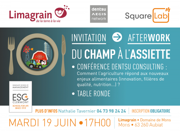 Afterwork SquareLab "Du champ à l'assiette" le 19 Juin avec Limagrain et Dentsu Consulting